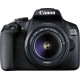 Canon Appareil Photo Reflex EOS 2000D + Objectif 18-55mm Noir