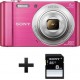 Sony Appareil Photo Compact DSC-W810 Rose Objectif 4.6-27.6mm + Carte SD 8 Go