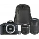 Canon Appareil Photo Reflex EOS 2000D +18-55mm + 55-250mm + Sac + Carte SD 16Go