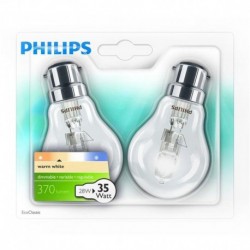 Philips 2 ampoules halogènes classiques B22 28W (35W) (lot de 3)