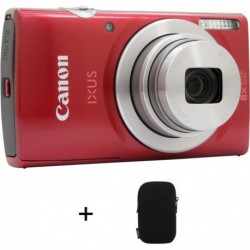 Canon Appareil Photo Compact IXUS 185 Rouge + Etui