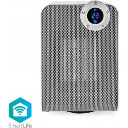 Nedis Radiateur soufflant Wi-Fi intelligent Compact Thermostat Oscillation 1 800 W Blanc