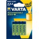 Varta 4 piles rechargeables 800mAh 1,5V AAA (lot de 2)