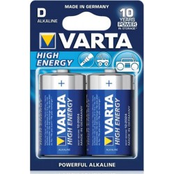 Varta Alkaline High Energy 2 piles 1,5V D LR20 (lot de 4)