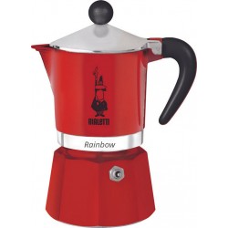 Bialetti Cafetière italienne Rainbow 6 tasses red