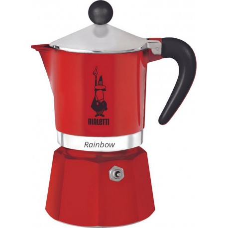 Bialetti Cafetière italienne Rainbow 6 tasses red