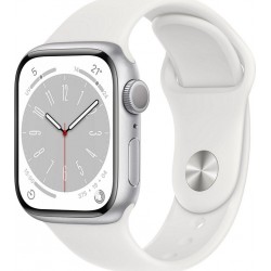 Apple Watch Montre connectée 41MM Alu Argent/Blanc Series 8