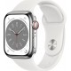 Apple Watch Montre connectée 41MM Acier Arg/Blanc Series 8 Cellular