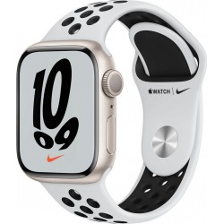 Apple Watch Montre connectée Nike 41MM Alu Lumiere/Plat Noir Series 7