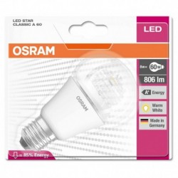 Osram ampoule LED Star Classic E27 9W (60W) blanc chaud (lot de 2)