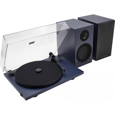 Triangle Platine vinyle pack avec enceintes LN01A Bleu Abysse