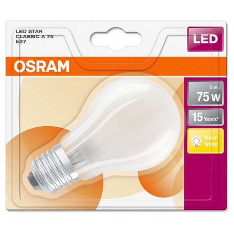 Osram ampoule LED Star Classic E27 8,5W (75W) blanc chaud (lot de 2)