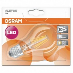 Osram ampoule LED Star Classic E27 6W (60W) blanc chaud (lot de 2)
