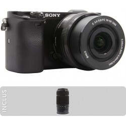 SONY Appareil photo Hybride A6000 noir + 16-50mm + 55-210mm