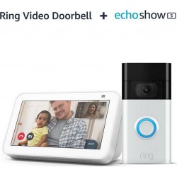 Amazon Assistant vocal Pack Ring Video Doorbell + Echo Show 5