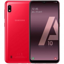 Samsung Smartphone Galaxy A10 32 Go 6.2 pouces Rouge 4G Double port nano Sim
