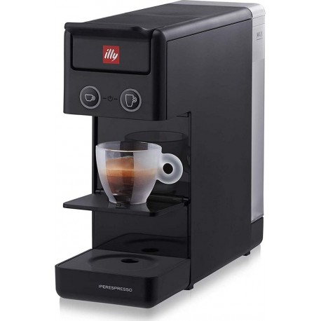 ILLY Cafetière à dosette Y3.3 Noire Expresso & Coffee 850W