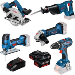 Bosch Jeu de 5 machines 0615990K6N avec batteries