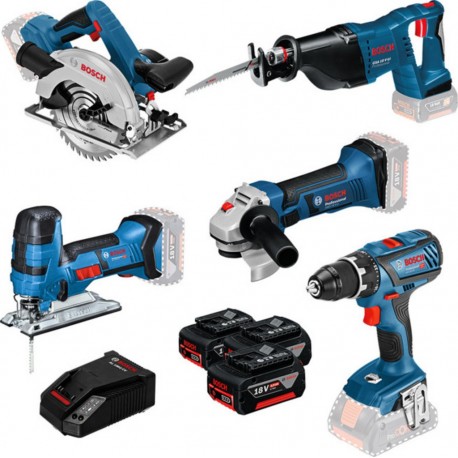 Bosch Jeu de 5 machines 0615990K6N avec batteries