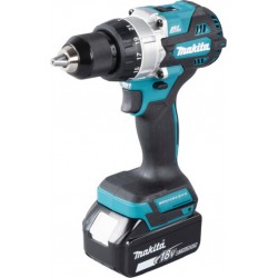 Makita Perceuse à percussion sans fil 18V / 5.0 Ah, 2 batteries + chargeur en MAKPAC DHP486RTJ