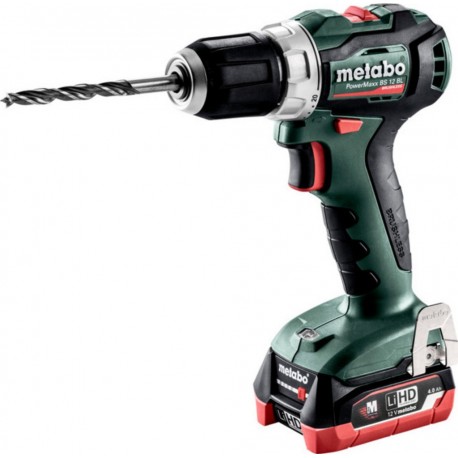 Metabo Perceuse-visseuse sans fil PowerMaxx BS 12 BL metabo, Coffret, 12V 2x4Ah LiHD + ASC 55 601038800