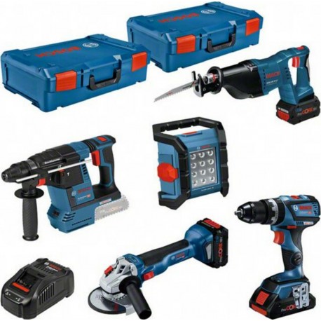 Bosch set 5 pièces 18V : GSB + GWS + GBH + GSA + GLI + 3x ProCORE18V + GAL 0615990M2X