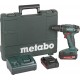 Metabo Perceuse sans fil BS 18 2x 1,3 Ah mallette plastique + chargeur 602207950