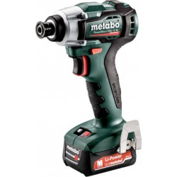 Metabo Visseuse à choc sans fil PowerMaxx SSD 12 BL metabo, Coffret, 12V 2x2Ah Li-Ion + SC 30 601115500