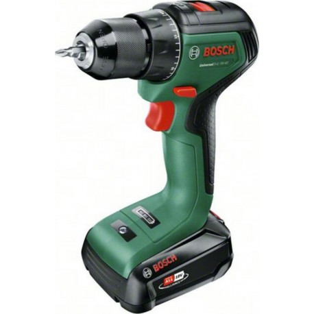 Bosch Perceuse-visseuse sans fil UniversalDrill 18V-60 : 1 bloc batterie PBA 18V 2,0Ah W-B 06039D7001