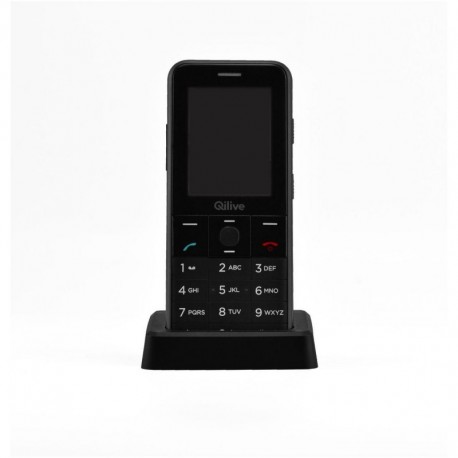 Qilive Téléphone Portable Senior Double Sim - Noir