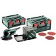 Metabo Ponceuse excentrique SXE 150-2.5 BL (691037000) avec set d'abrasifs « multi-hole » Metaloc, 150 mm, pour bois et métal Me