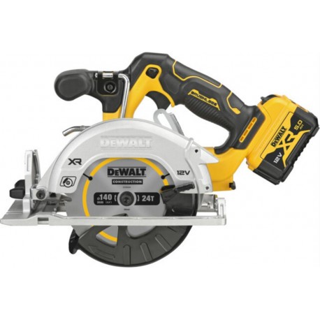 Dewalt Scie circulaire sans fil DeWalt 12 Volts / 5 Ah, profondeur de coupe 47mm DCS512P2-QW