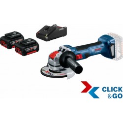 Bosch Meuleuse angulaire sans fil GWX 18V-7, avec 2x batteries GBA 18V 4.0Ah, dans L-BOXX 06019H9105