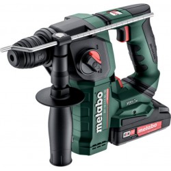 Metabo Marteau perforateur sans fil BH 18 LTX BL 16 (600324500) metaBOX 145 L 18V 2x2Ah Li-Ion + SC 30