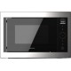 Micro-ondes encastrable cecotec grandheat 2050 built-in steel black acier, 800w, gril de 1000w, 7 fonctions, finitions en acier