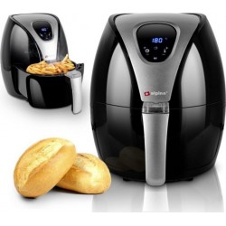 Friteuse air chaud 1500W 2.4 l sans huile alpina minuterie panier amovible multifonctions