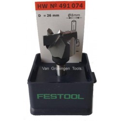 Festool Fraise pour ferrures HW avec queue de 8mm HW S8 D26