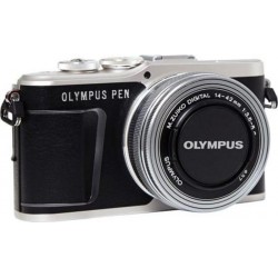 Olympus Appareil Photo Hybride Pen E-PL9 Noir + EZ-M14-42mm EZ Silver