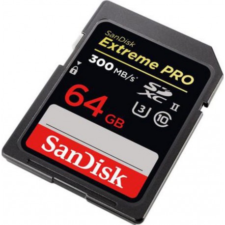Sandisk Carte SD Extreme Pro SDXC 64GB - 300/MB/s UHS-II