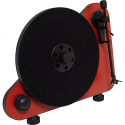 Pro-Ject Platine vinyle VERTICAL TURNTABLE E OM5 DROITIER ROUGE