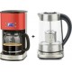 H.koenig mg30 rouge + ti700 : cafetière 1,8l et théière - bouilloire 1,7l programmables h.koenig