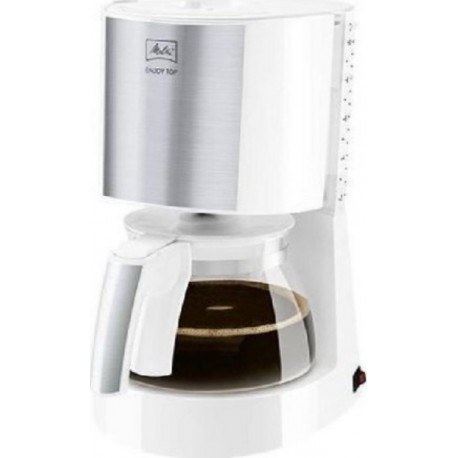 Melitta Cafetiere melitta enjoy top glass blanc/acier brossé 1017-03 MELENJOYGLASSBLA