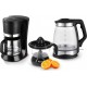 NC Bouilloire en verre 1.7l finition inox 2000W + cafetière 1.2l + presse agrume