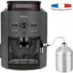 Krups yy4451fd machine a café automatique avec broyeur a grains essential avec mousseur a lait - pression 15 bars - grise KRUYY4