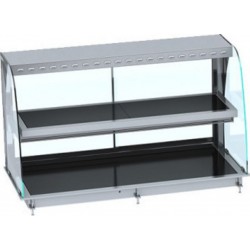 NC Vitrine chaude drop-in courbée plaque vitrocéramique noire - 3 à 5xgn 1/1 - combisteel - 3xgn 1/11765720924