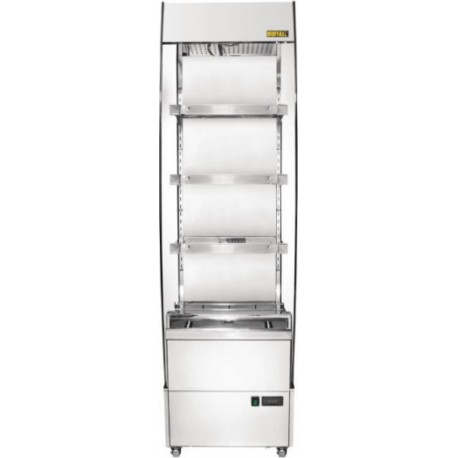 NC Vitrine murale libre-service chauffante slim - 220 l - buffalo - inox2204946001742