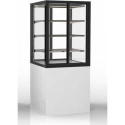 NC Vitrine chaude vitrée avec base série integra 3 niveaux et 2 portes - 600x1400 mm - sayl