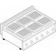 NC Réchaud electrique professionnel - 6 plaques carrées - gamme 700 - tecnoinox - inox1050700280