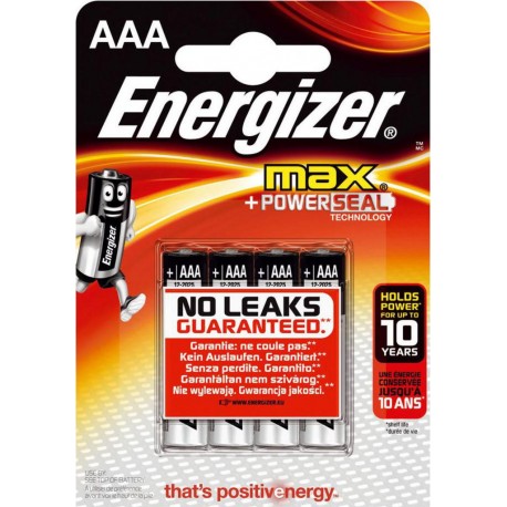 Energizer Max Powerseal 4 piles 1,5V alcalines AAA (lot de 3)