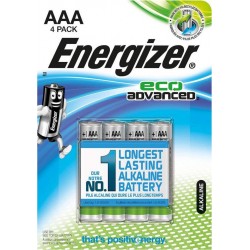 Energizer Eco Advanced 4 piles 1,5V alcalines AAA (lot de 3)